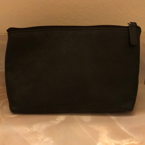 Wilsons Leather Zodiac Horoscope Capricorn Black Embroidered Cosmetic Bag - Picture 4 of 7